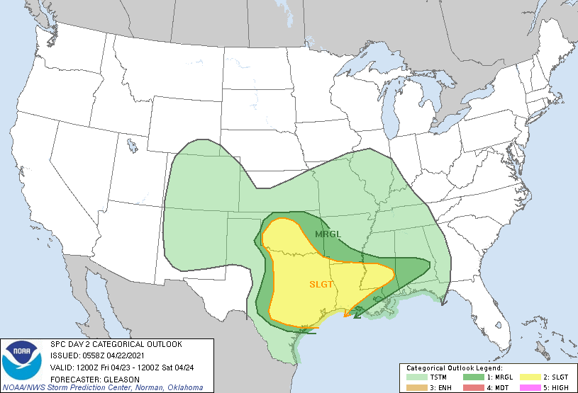 Severe Storm Threat map